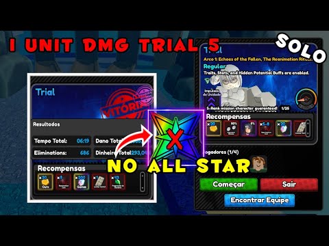 HOW TO COMPLETE TRIAL 5 with 1 UNIT OF DAMAGE **without ALL STAR** in ASTD X in ALL STAR