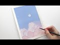 Gouache Tutorial | How to Paint Fluffy Clouds