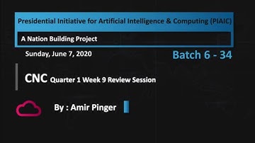 Batch 6-34 CNC Q1 Week 9 Review Session Kubernetes, by Aamir Pinger Sunday at 04:00 PM (PST)
