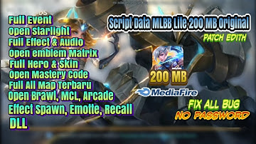 Data MLBB Lite Full Event patch Edith Terbaru ( 200 MB ) Fix All Bug - Size Ringan