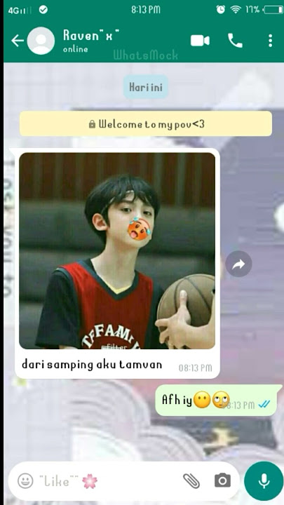 Pov /memang lagi tamvan/,maaf klo jelek kepanjangan☺ #pov #whatsmock #prank