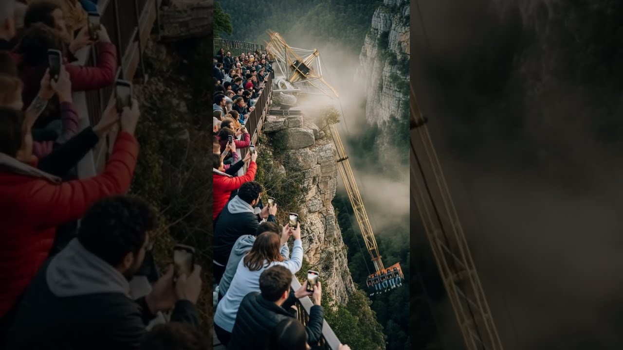 Cliffside Swing Snaps Mid Air Tourists SCREAM As Ride Breaks 