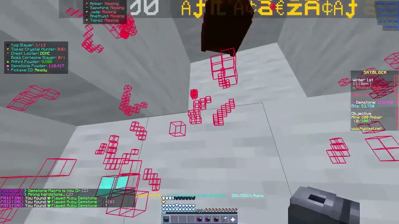 Infinite Reach Gemstone Macro 25m h Hypixel Skyblock