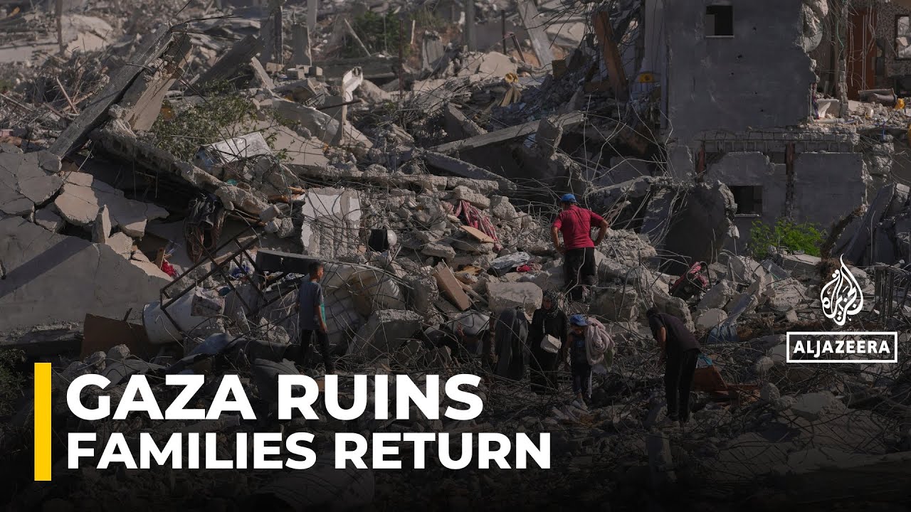 مدينة غزة مدمرة، والفلسطينيون يعودون ليجدوا ركاماً فقط.