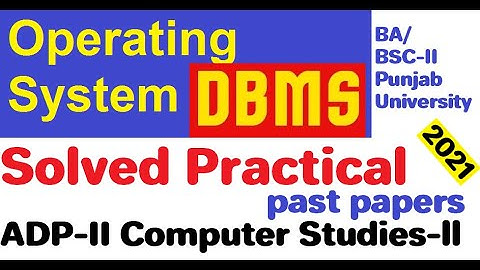 Solved past practical papers BSc part II Computer Science | ADP part-II Computer | Punjab University