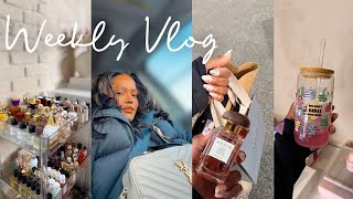 weekly vlog | nail appt., perfume collection organizing, home updates, christian girl amazon haul
