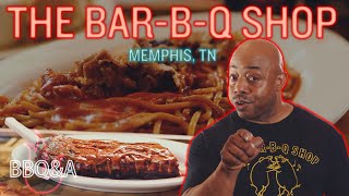 Robby Feasts on BBQ Spaghetti & Ribs at The BBQ Shop in Memphis, TN | BBQ&A