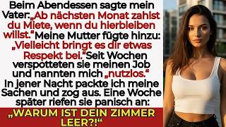 Beim Familienessen sagte mein Vater： ＂Ab nächstem Monat zahlst du Miete＂ – ich sagte nur： ＂Zu sp