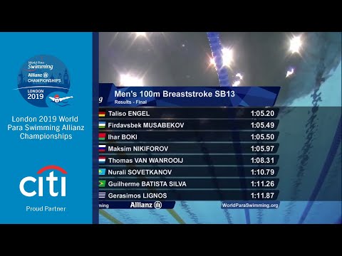 Men's 100m Breaststroke SB13 Final | London 2019