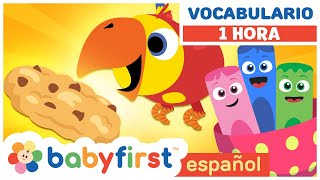 Primeras Palabras para Bebes | Comida chatarra con huevos sorpresa y más | 1 Hora |BabyFirst Español