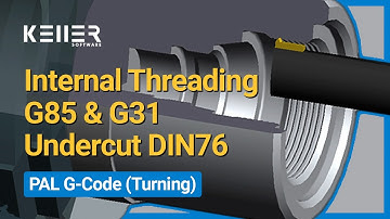 Internal Threading with G85 & G31 + Undercut DIN 76 | CNC Turning | Instant CNC