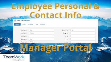 TeamWork 5 Manager Tutorial: How to View and Update Employee Personal and Contact Information