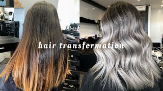 HAIR TRANSFORMATION: SILVER/ASH BLONDE IN ONE SESSION - PROCESS + AFTERCARE