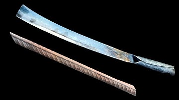 Hand Forged - A Long Farmer Knife From Rusted Rebar [Full Video]