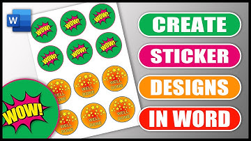 How to Create Sticker Designs in Word | EASY TUTORIAL