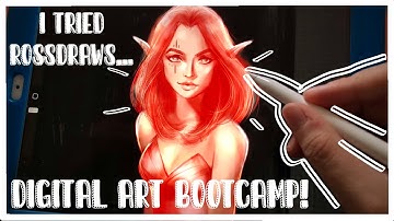 I Tried the First RossDraws Digital Art Bootcamp Class | Speed Paint