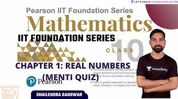 Class 10th: Pearson IIT Foundation Series | Foundation& NTSE | Shailendra Gangwar