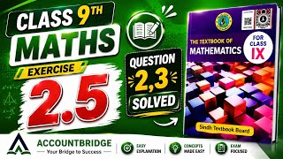 Class 9 maths, exercise 2.5 Q # 2,3 solved|Sindh Board #maths #class9th