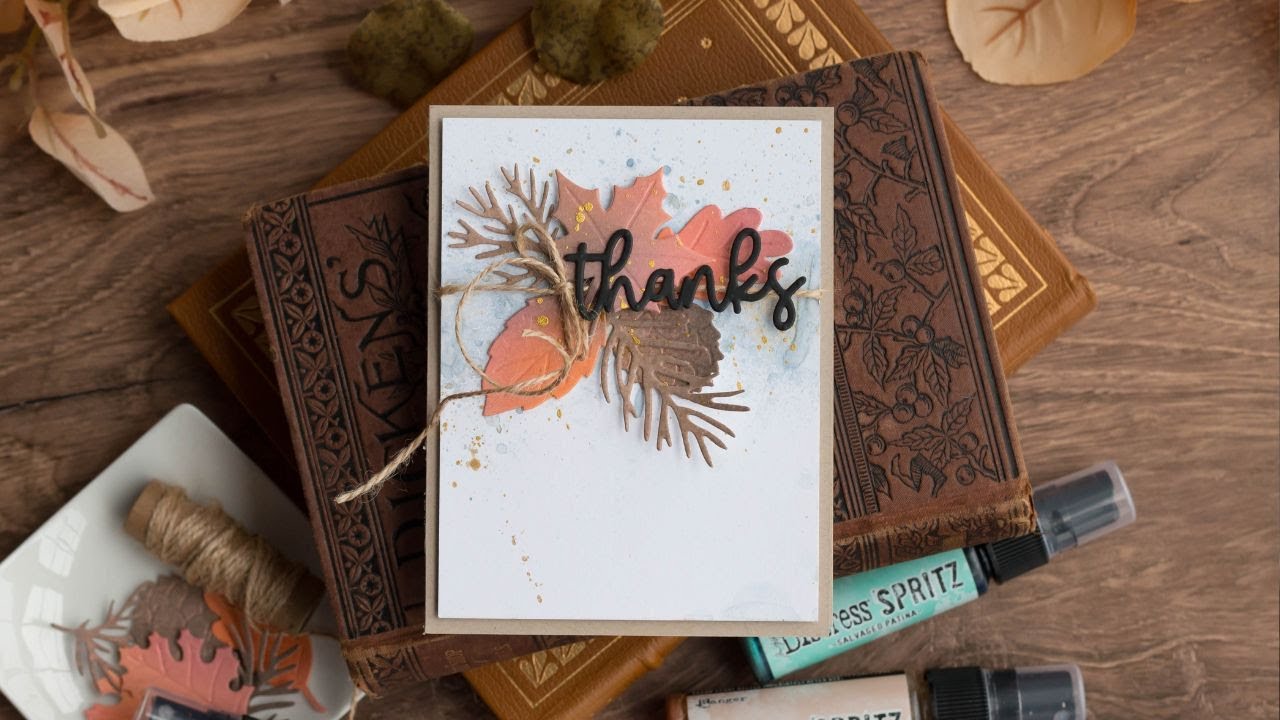 EASY Way to Use DISTRESS SPRITZ on Your Fall Cards! - YouTube