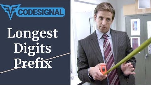 "Longest Digits Prefix" - Codesignal #40 - JAVA Solution