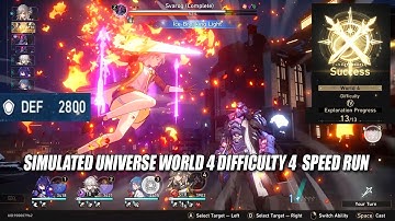 Simulated Universe World 4 Difficulty 4 Speed Run - 2800 DEF Trailblazer vs Svarog