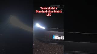Einsteiger Tesla Model Y im Nacht-Test ohne Matrix LED Licht #Tesla #ModelY