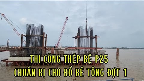 Phệ trụ p25 chuẩn bị đổ bê tông đợt 1 cầu đại ngãi 1