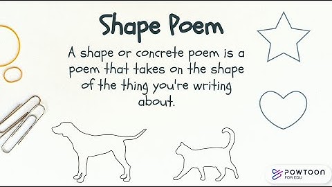 Shape (Concrete) Poem for Kids | Poetry for Kids | Kindergarten and Grade 1 Poetry