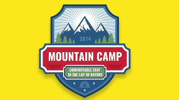 Creating a Retro Mountain Camp Label or Badge Design- Coreldraw Tutorials