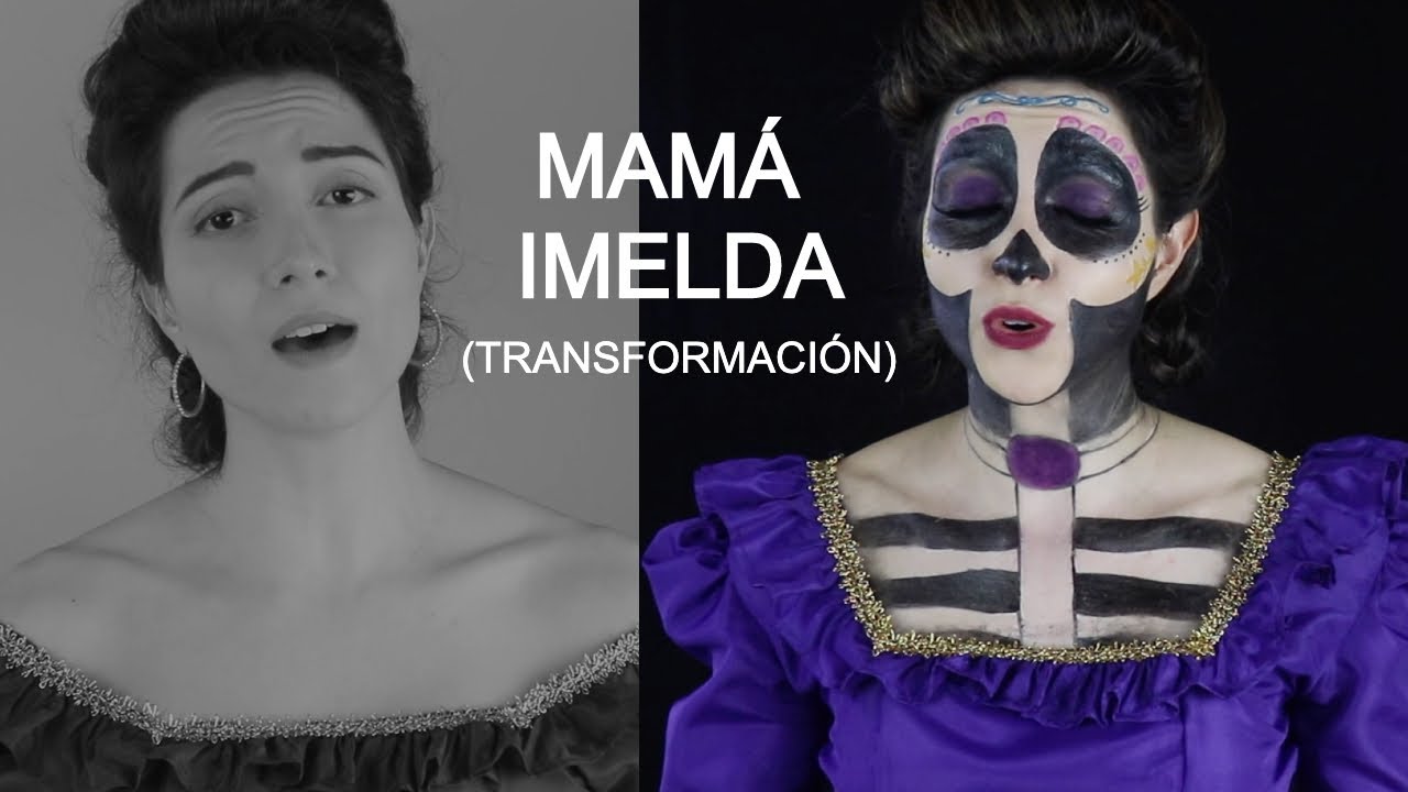 COCO: Mamá Imelda Maquillaje Día de muertos (Transformación)? - YouTube