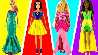 Play doh disney princess dresses Rapunzel Ariel Tiana Snow White princess play doh videos