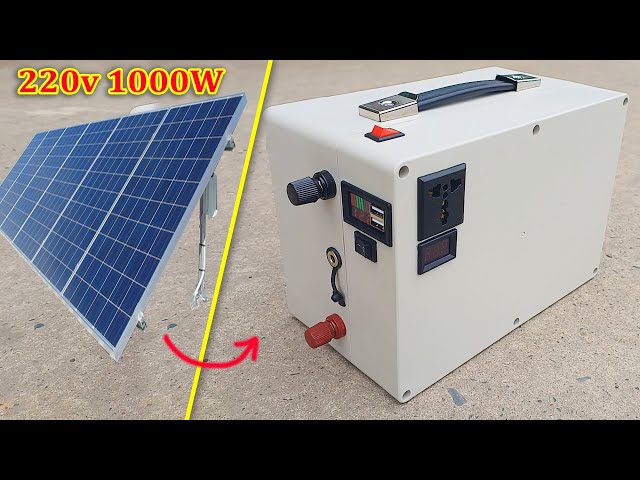 Build free 1kWh DIY solar generator - DIY 220v mobile power station -  YouTube