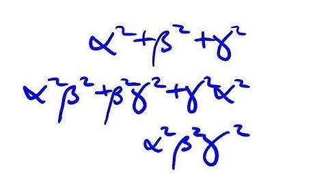 Cubic: Use Alpha, Beta & Gamma Roots to create new Equation