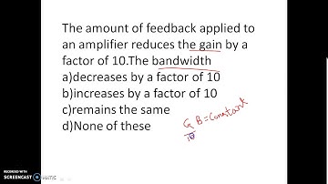 MCQ ON FEEDBACK AMPLIFIER