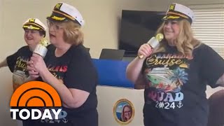 Family sings ‘Come Sail Away’ parody for cruise trip surprise