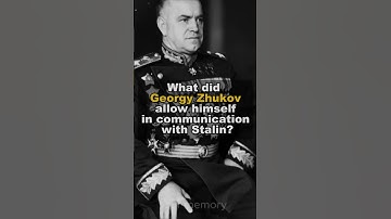 💥What did Georgy Zhukov allow himself in communication with Stalin?