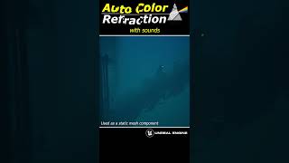 Auto Color Refraction system used with a static mesh on Unreal Engine