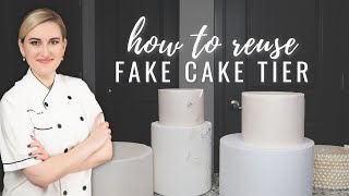 How to clean and reuse Styrofoam Cake Dummy for cake decorating | Florea Cakes