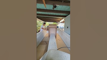 Day 5 building a boat: center console 🚤 #boatbuilding #boatrestoration #boat #boatlife #boatbuilder
