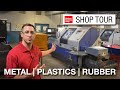 Inside of jrlon working with metal plastic and rubber  machine shop tour