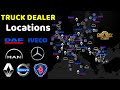(Watch New Video) Truck Dealer Locations | Euro Truck Simulator 2 | Locations of Truck Dealerships