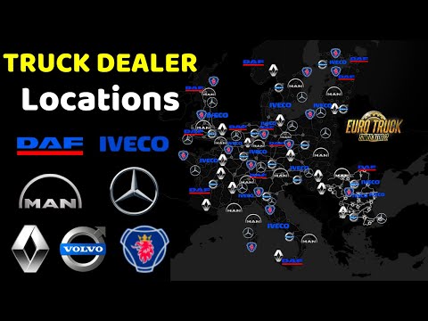 Truck Dealer Locations | Euro Truck Simulator 2 | Locations of Truck Dealerships