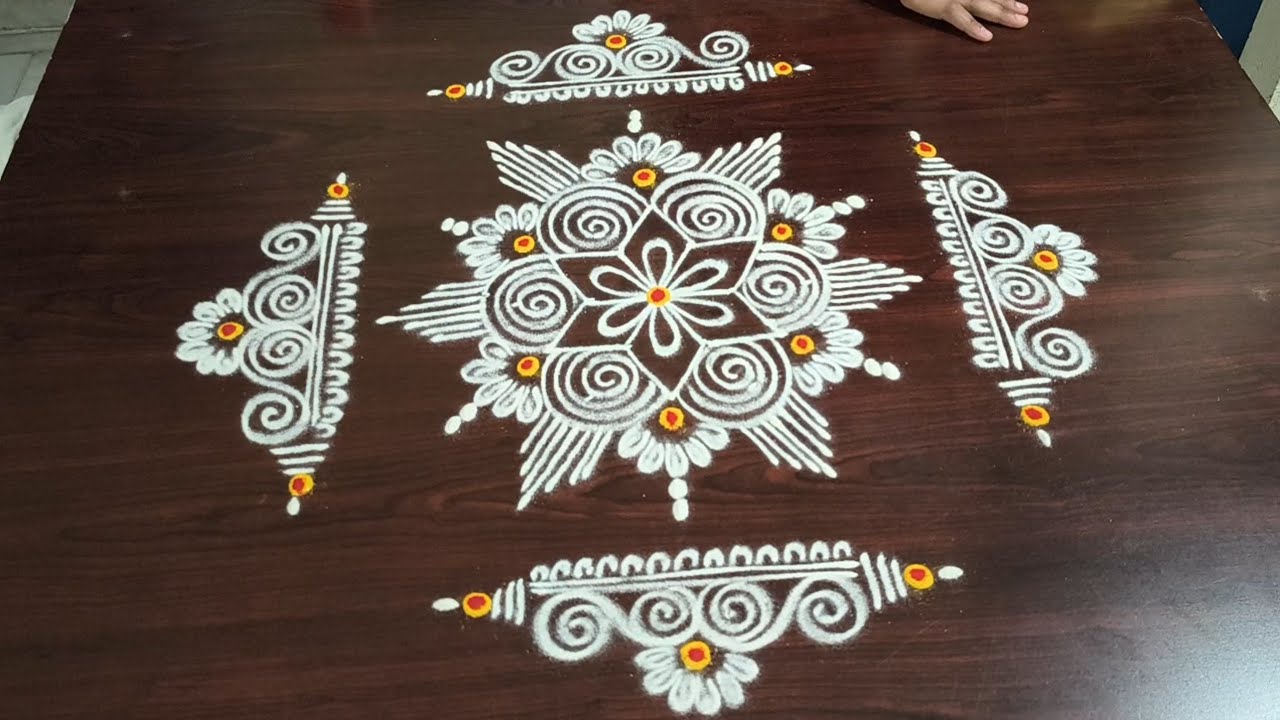 తెలుగింటి సంప్రదాయ ముగ్గులు ll శుక్రవారం రోజున వేసే ముగ్గులు ll రోజువారి ముగ్గులు....