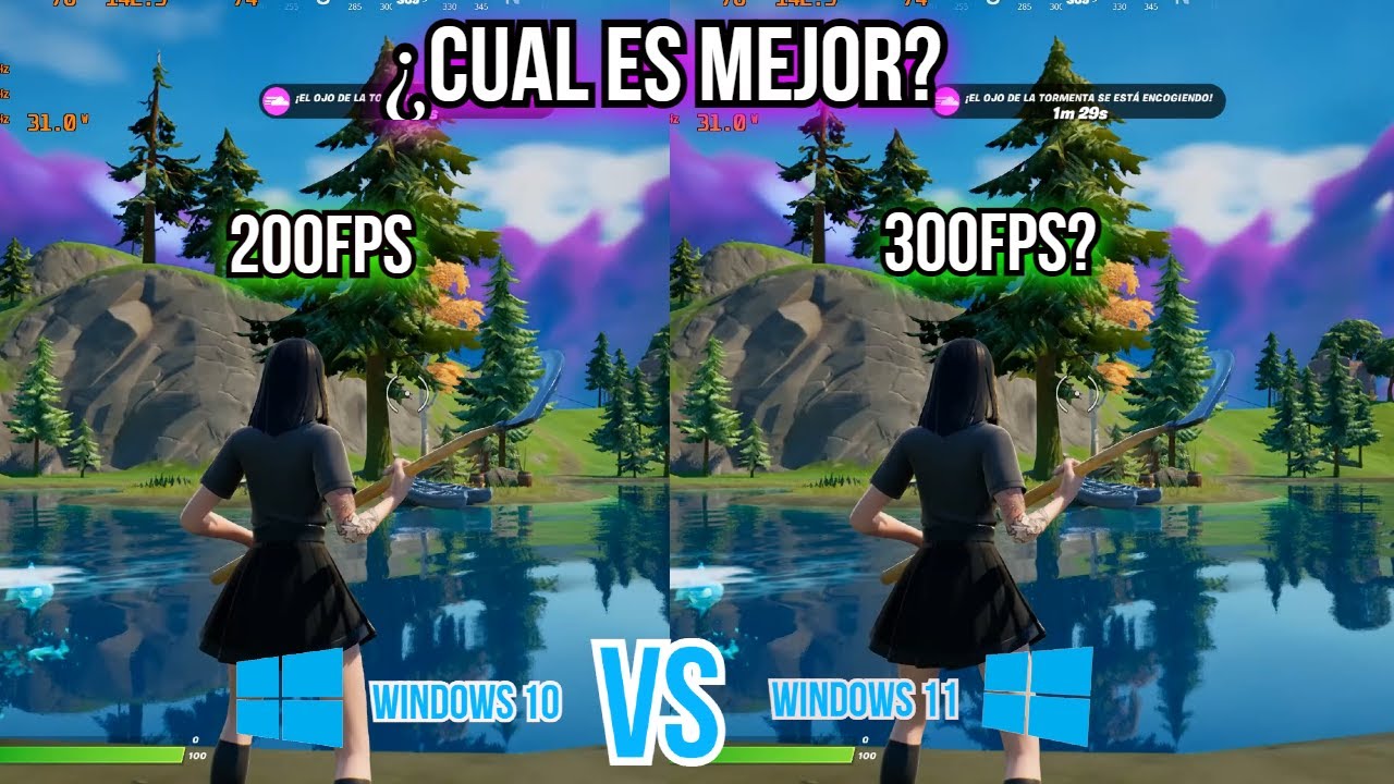 Windows 10 VS Windows 11 quien da mas FPS en Juegos como: Fortnite ...