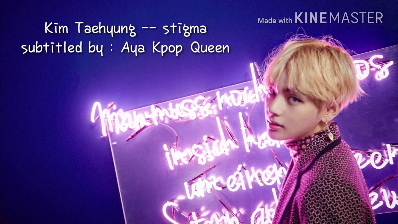 BTS Kim Taehyung Stigma Lyrics Han Rom Kurd YouTube