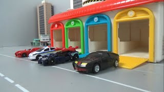 변신 로봇 자동차 차고지 출동 장난감 놀이 Transformation robot car dispatch garage toys play