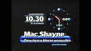 Promo nowego kanału tematycznego "Tylko Muzyka" i odliczanie do następnej pozycji. Łódź 3 21.04.1997