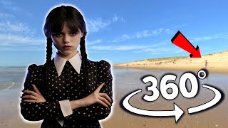 360 Wednesday Addams Finding Challenge #2 But it's 360 degree video | VR 360 screenshot 2