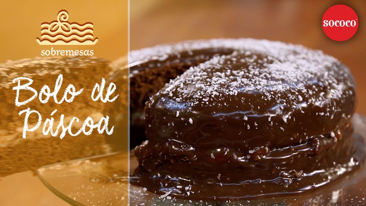 Como Fazer Bolo de Chocolate com Cobertura Ganache - Receita de Páscoa 