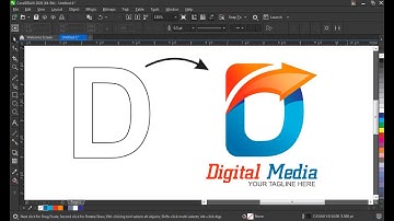 CREATE MODERN D LETTER LOGO DESIGN IN CORELDRAW | CORELDRAW TUTORIALS | DOCTOR DESIGN